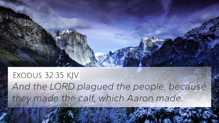 Exodus 32:35 KJV Bible Verse Image