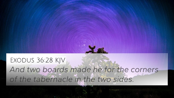 Exodus 36:28 KJV 4K Wallpaper - And two boards made he for the corners of the - 4K Wallpaper Bible Verse