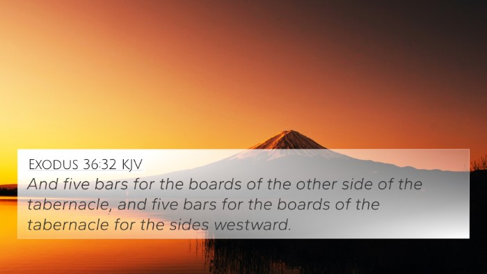 Exodus 36:32 KJV 4K Wallpaper - And five bars for the boards of the other side of - 4K Wallpaper Bible Verse
