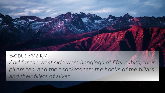 Exodus 38:12 KJV 4K Wallpaper - And for the west side were hangings of fifty - 4K Wallpaper Bible Verse