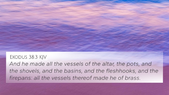 Exodus 38:3 KJV Bible Verse Image