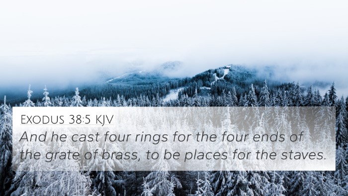 Exodus 38:5 KJV 4K Wallpaper - And he cast four rings for the four ends of the - 4K Wallpaper Bible Verse