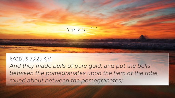 Exodus 39:25 KJV 4K Wallpaper - And they made bells of pure gold, and put the - 4K Wallpaper Bible Verse