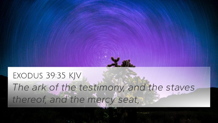 Exodus 39:35 KJV 4K Wallpaper - The ark of the testimony, and the staves thereof, - 4K Wallpaper Bible Verse