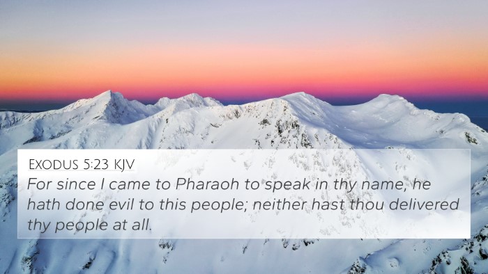 Exodus 5:23 KJV Bible Verse Image