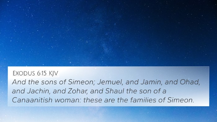 Exodus 6:15 KJV Bible Verse Image