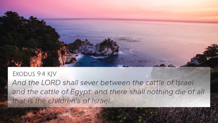 Exodus 9:4 KJV 4K Wallpaper - And the LORD shall sever between the cattle of - 4K Wallpaper Bible Verse