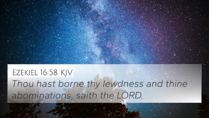 Ezekiel 16:58 KJV 4K Wallpaper - Thou hast borne thy lewdness and thine - 4K Wallpaper Bible Verse