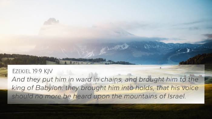 Ezekiel 19:9 KJV 4K Wallpaper - And they put him in ward in chains, and brought - 4K Wallpaper Bible Verse