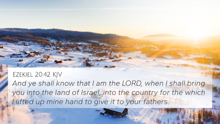 Ezekiel 20:42 KJV Bible Verse Image