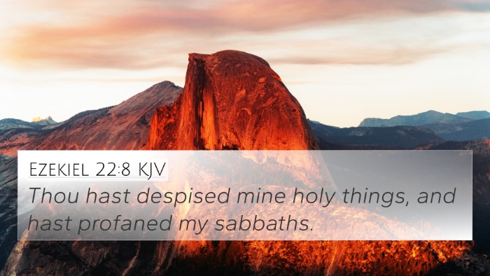 Ezekiel 22:8 KJV Bible Verse Image