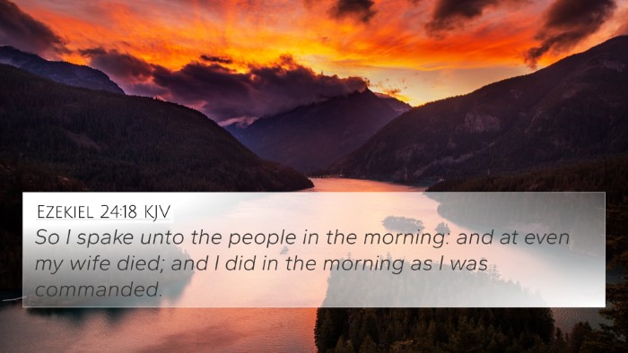 Ezekiel 24:18 KJV Bible Verse Image