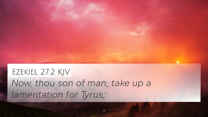 Ezekiel 27:2 KJV Bible Verse Image