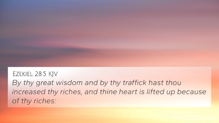 Ezekiel 28:5 KJV Bible Verse Image