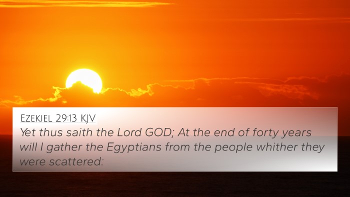 Ezekiel 29:13 KJV 4K Wallpaper - Yet thus saith the Lord GOD; At the end of forty - 4K Wallpaper Bible Verse