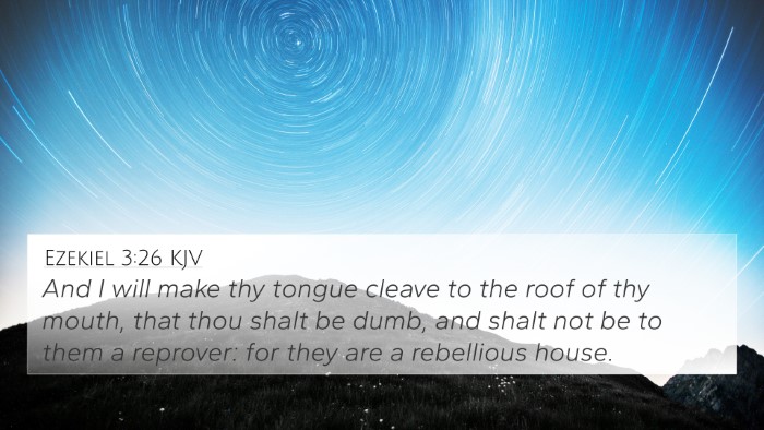 Ezekiel 3:26 KJV Bible Verse Image