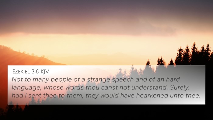 Ezekiel 3:6 KJV Bible Verse Image