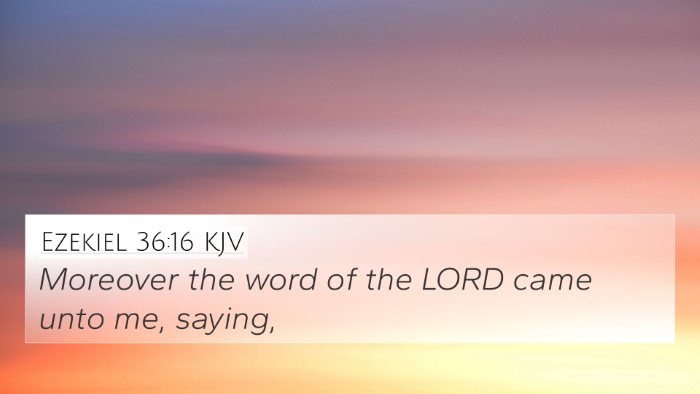 Ezekiel 36:16 KJV 4K Wallpaper - Moreover the word of the LORD came unto me, - 4K Wallpaper Bible Verse