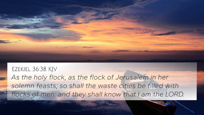 Ezekiel 36:38 KJV 4K Wallpaper - As the holy flock, as the flock of Jerusalem in - 4K Wallpaper Bible Verse