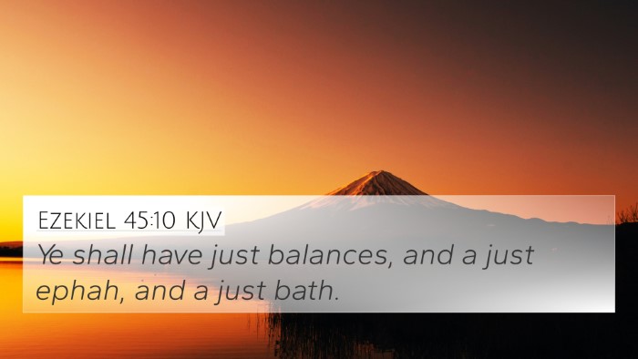 Ezekiel 45:10 KJV Bible Verse Image
