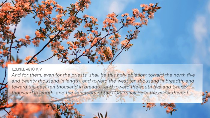 Ezekiel 48:10 KJV Bible Verse Image