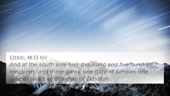 Ezekiel 48:33 KJV 4K Wallpaper - And at the south side four thousand and five - 4K Wallpaper Bible Verse