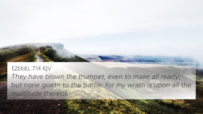 Ezekiel 7:14 KJV 4K Wallpaper - They have blown the trumpet, even to make all - 4K Wallpaper Bible Verse