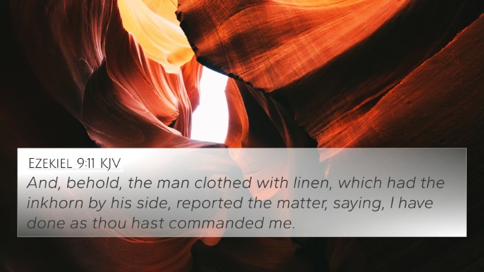 Ezekiel 9:11 KJV 4K Wallpaper - And, behold, the man clothed with linen, which - 4K Wallpaper Bible Verse