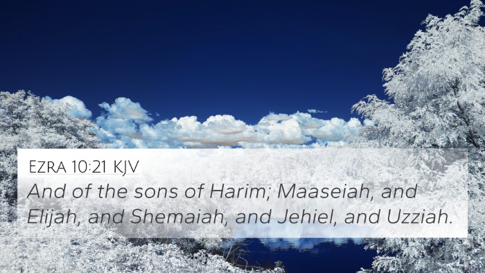 Ezra 10:21 KJV 4K Wallpaper - And of the sons of Harim; Maaseiah, and Elijah, - 4K Wallpaper Bible Verse