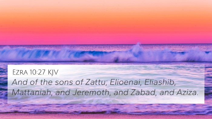 Ezra 10:27 KJV 4K Wallpaper - And of the sons of Zattu; Elioenai, Eliashib, - 4K Wallpaper Bible Verse