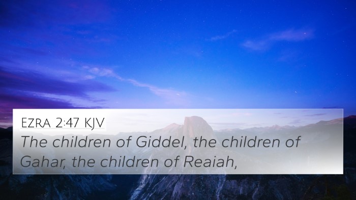Ezra 2:47 KJV 4K Wallpaper - The children of Giddel, the children of Gahar, - 4K Wallpaper Bible Verse