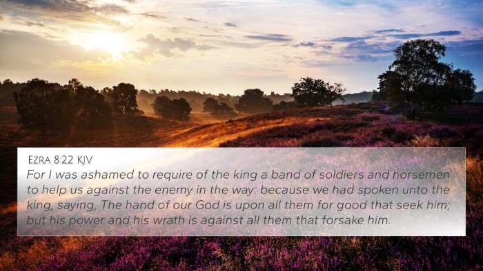 Ezra 8:22 KJV Bible Verse Image
