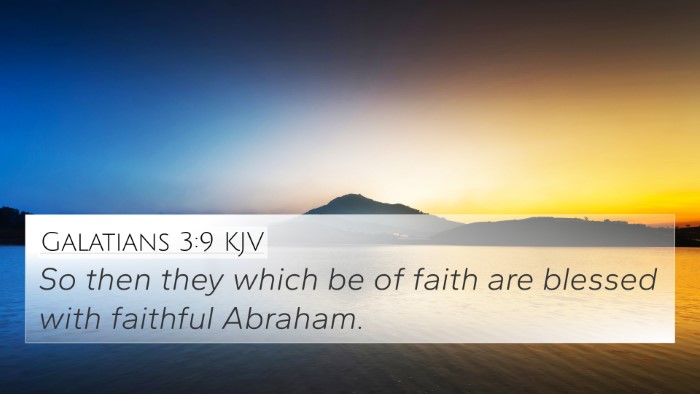 Galatians 3:9 KJV Bible Verse Image