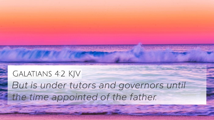 Galatians 4:2 KJV 4K Wallpaper - But is under tutors and governors until the time - 4K Wallpaper Bible Verse