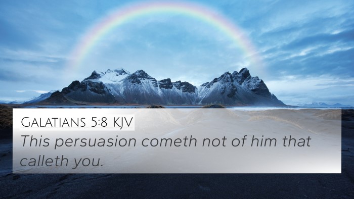 Galatians 5:8 KJV 4K Wallpaper - This persuasion cometh not of him that calleth - 4K Wallpaper Bible Verse