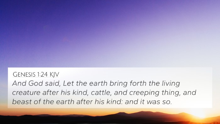 Genesis 1:24 KJV Bible Verse Image