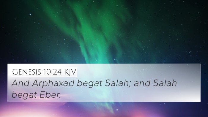 Genesis 10:24 KJV 4K Wallpaper - And Arphaxad begat Salah; and Salah begat - 4K Wallpaper Bible Verse