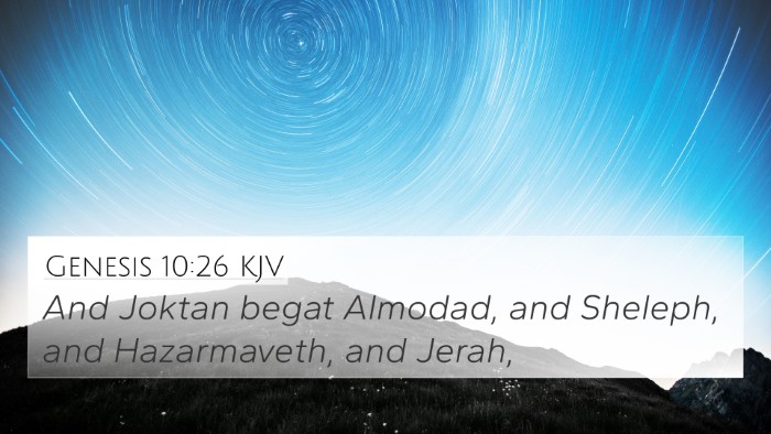 Genesis 10:26 KJV 4K Wallpaper - And Joktan begat Almodad, and Sheleph, and - 4K Wallpaper Bible Verse