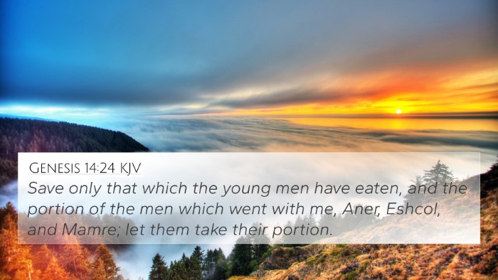 Genesis 14:24 KJV Bible Verse Image