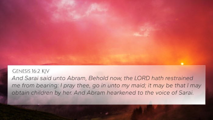 Genesis 16:2 KJV Bible Verse Image