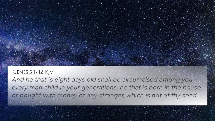 Genesis 17:12 KJV Bible Verse Image
