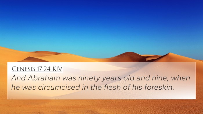 Genesis 17:24 KJV Bible Verse Image