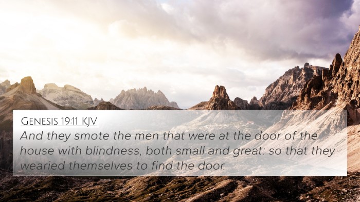 Genesis 19:11 KJV 4K Wallpaper - And they smote the men that were at the door of - 4K Wallpaper Bible Verse