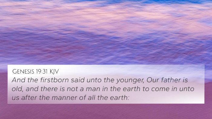 Genesis 19:31 KJV 4K Wallpaper - And the firstborn said unto the younger, Our - 4K Wallpaper Bible Verse
