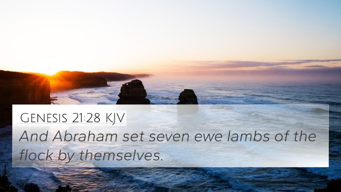 Genesis 21:28 KJV 4K Wallpaper - And Abraham set seven ewe lambs of the flock by - 4K Wallpaper Bible Verse