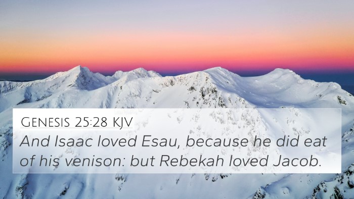 Genesis 25:28 KJV 4K Wallpaper - And Isaac loved Esau, because he did eat of his - 4K Wallpaper Bible Verse