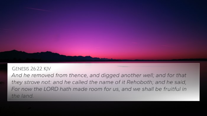 Genesis 26:22 KJV Bible Verse Image