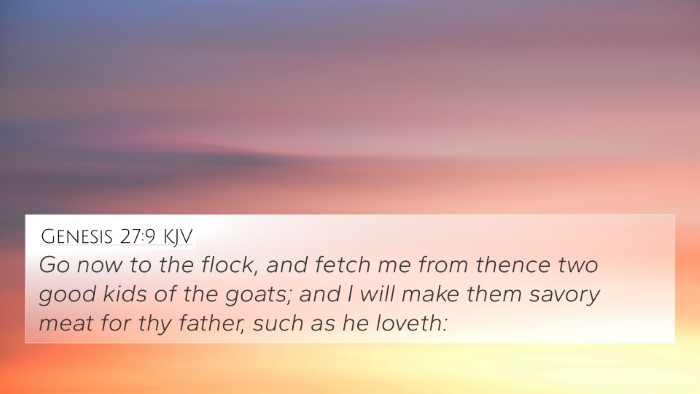 Genesis 27:9 KJV Bible Verse Image