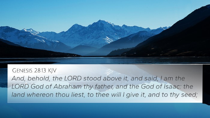 Genesis 28:13 KJV Bible Verse Image