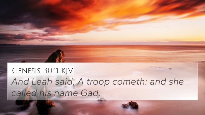 Genesis 30:11 KJV Bible Verse Image